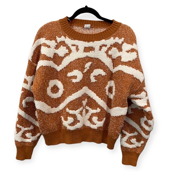 Flawless Sweaters - Flawless Oversized Sweater Furry Soft Orange Cream Large